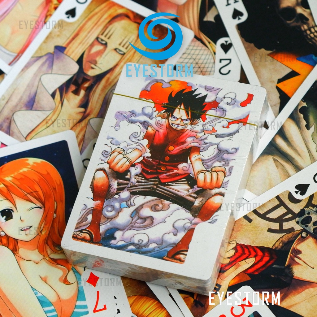 Bài tây anime tổng hợp nhiều mẫu One Piece, Attack on Titan, Kid [ KHÔNG HỘP ] - tú lơ khơ, manga Poker Z - 54 lá