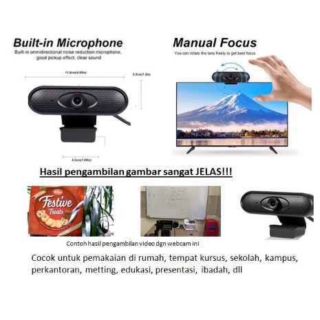 Máy tính WEBCAM Full HD WEB CAM LAPTOP 1080P USB + MIC 1920X1080-2MP | BigBuy360 - bigbuy360.vn