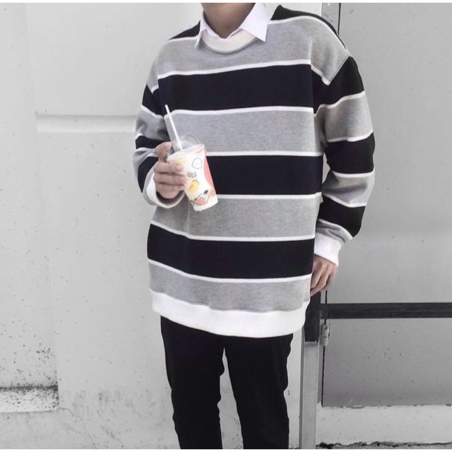 Áo Sweater Stripe - Unisex Nam Nữ