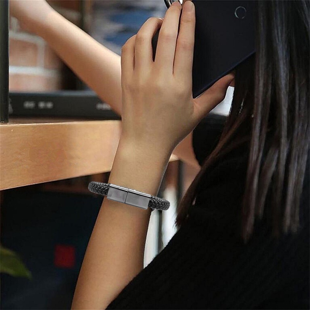 Vòng Tay Da KEBIDUMEI Cổng Micro-USB Type-C