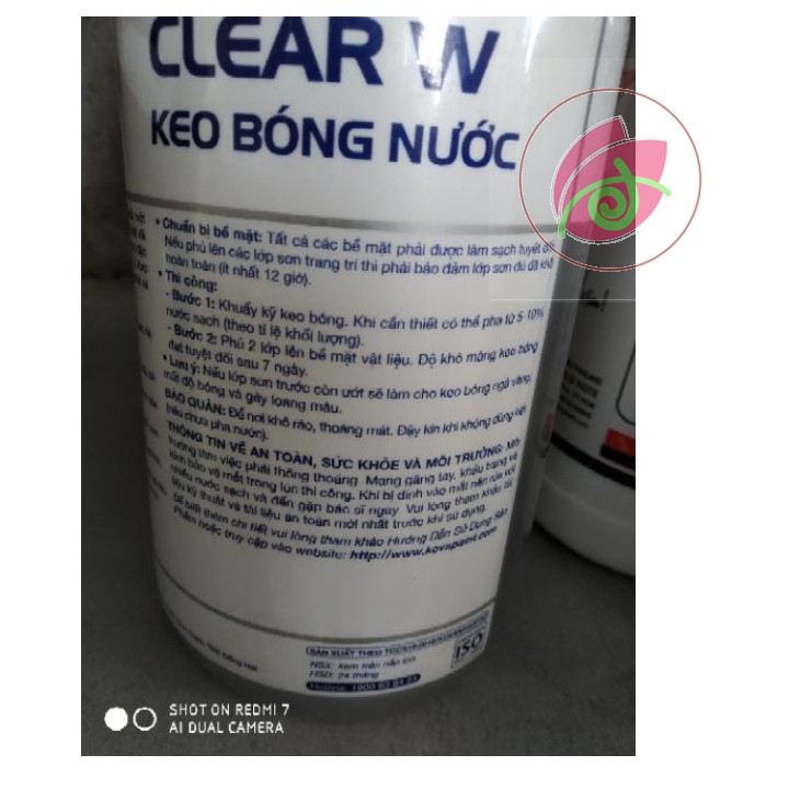 Keo bóng nước KOVA clear W (1kg)