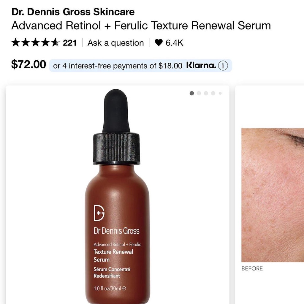 Tinh Chất Dr Dennis Gross Retinol + Ferulic Texture Renewal Serum 7ml