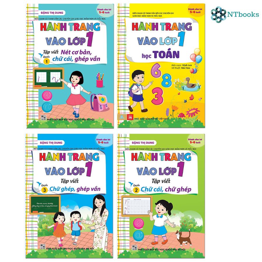 Sách Hành trang vào lớp 1 (Dành cho bé 5 - 6 tuổi) - Combo 4 cuốn