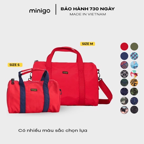 Túi trống đeo chéo Minigo chất liệu canvas chống nước nhẹ thiết kế tiện dụng nhiều size và màu