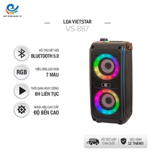 Loa mini Việt Star Quốc Tế VS-887 , kết nối blutooth, USB hiệu ứng LED,bảo hành 12 tháng