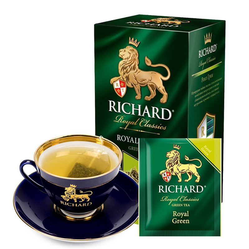 Trà xanh Richard hộp giấy 50gr túi lọc green tea - Tốt cho sức khỏe