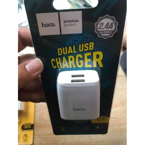 CỐC SẠC ĐIỆN THOẠI 2 CỔNG USB C73/C73A