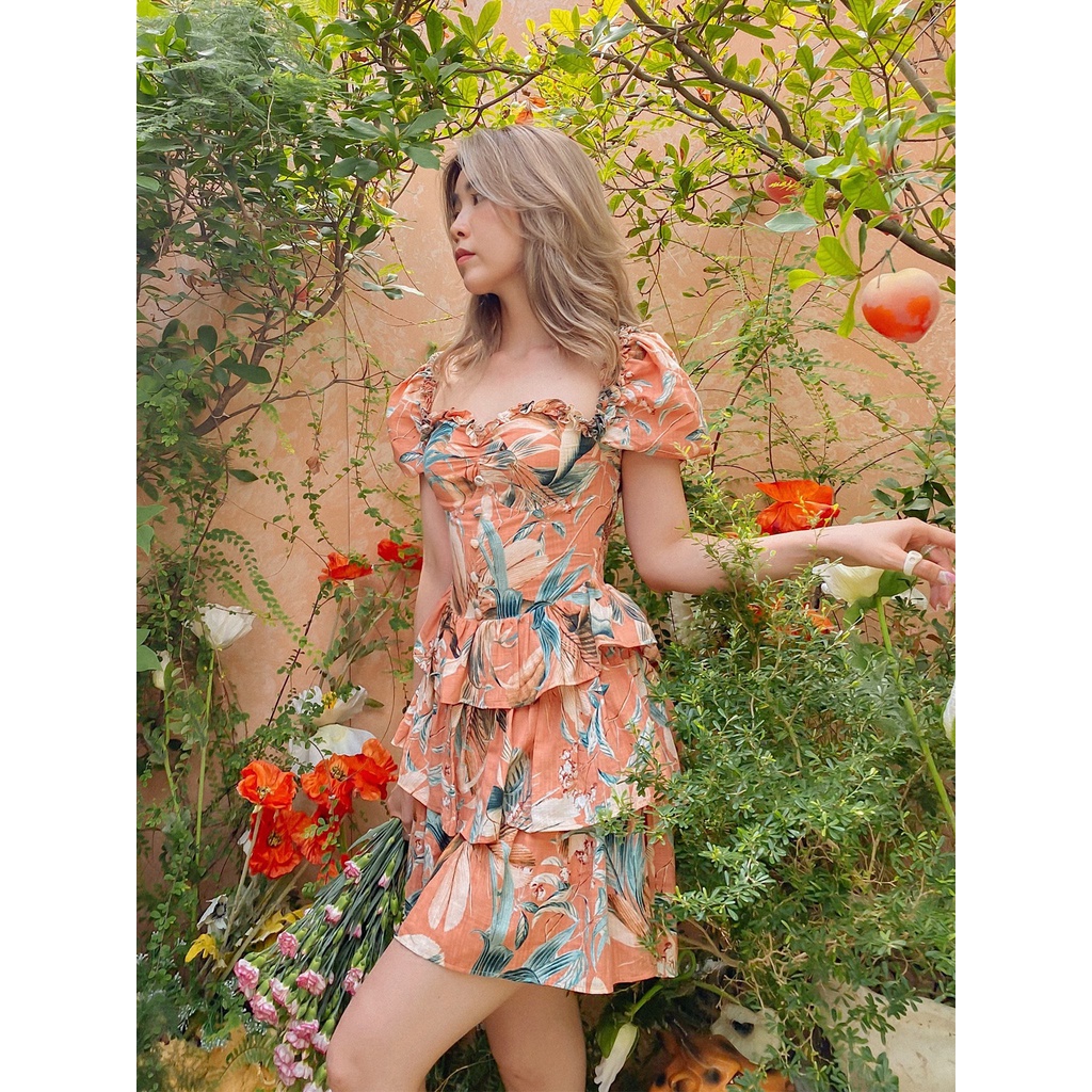 Đầm tầng hoa cam Carria dress Gem Clothing SP060620
