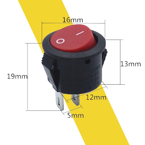 Công tắc tròn bập bênh KCD1-105 6A 250V