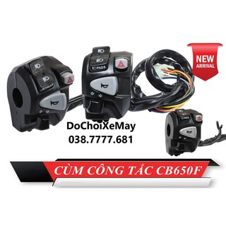 Cùm công tắc trái CB650 CB1100 full chức năng gắn Click Vario Exciter 150 Sirius Raider . DoChoiXeMay