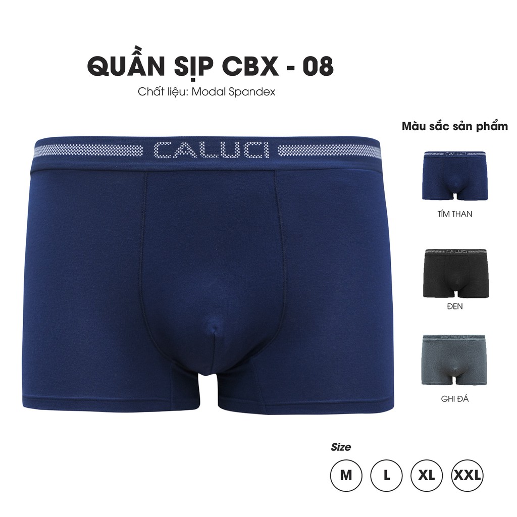 Quần sịp đùi nam CALUCI CBX08, thời trang, vải sợi sồi Modal thân thiện với làn da