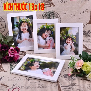 Khung ảnh để bàn đẹp hoặc khung ảnh treo tường Màu Trắng và Đen tặng đinh 3 chân