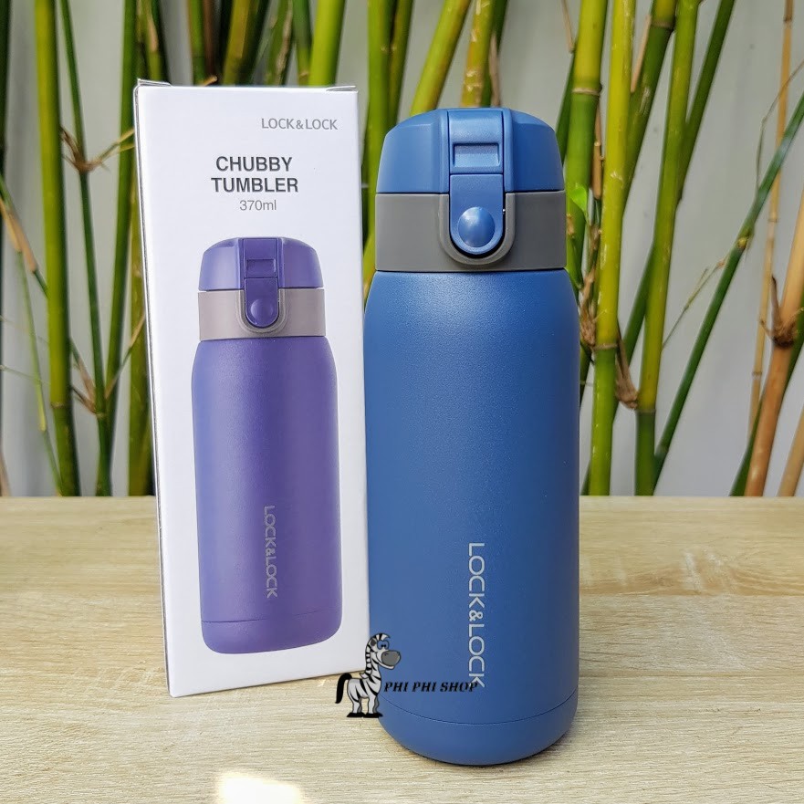 Bình giữ nhiệt Lock&Lock Chubby LHC3233 có dây xách 370ml nhỏ gọn dễ dàng mang theo bên mình PhiPhiShop