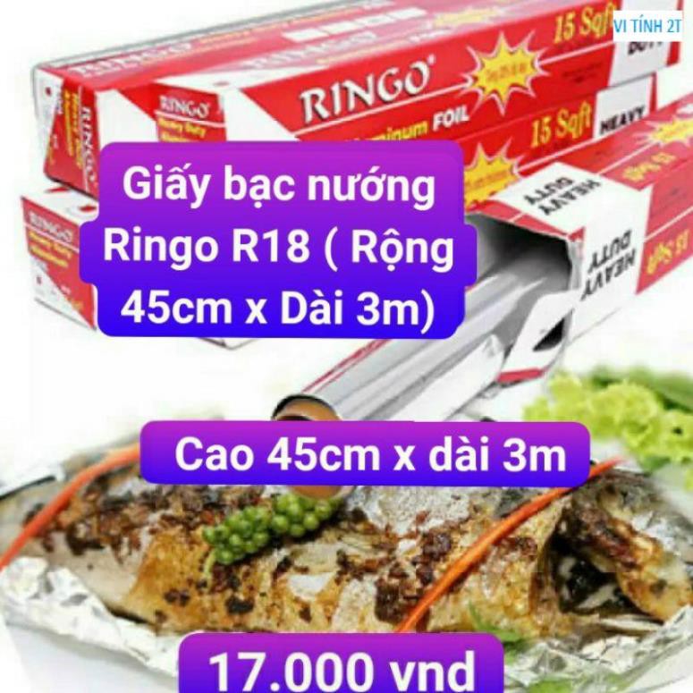 Giấy bạc nướng Ringo R18 (Rộng 45cm x Dài 3m) chính hãng