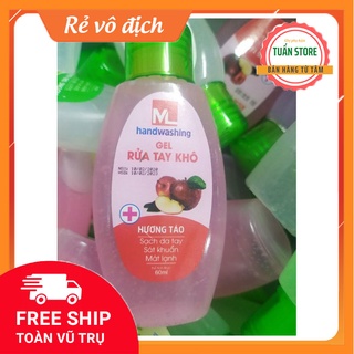 [XẢ XẢ XẢ!!! MUA 2 ĐC 3]Nước rửa tay khô không bọt : chanh sả, lavender, trà xanh, táo chai 60 ml nhỏ gọn tiện dụng