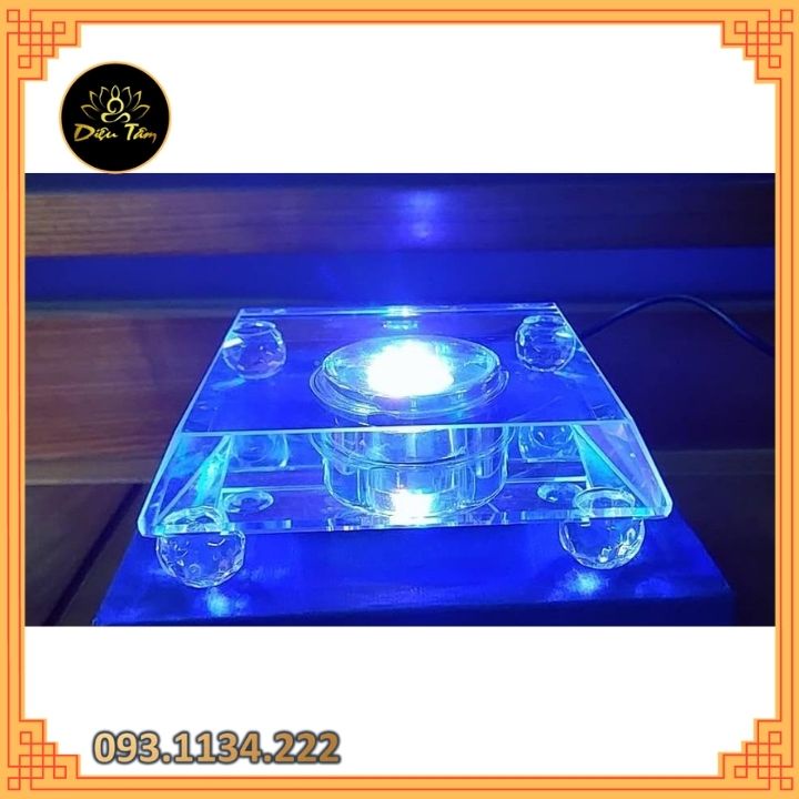 Tượng phật dược sư có đế đèn led đổi màu tương cao 12cm