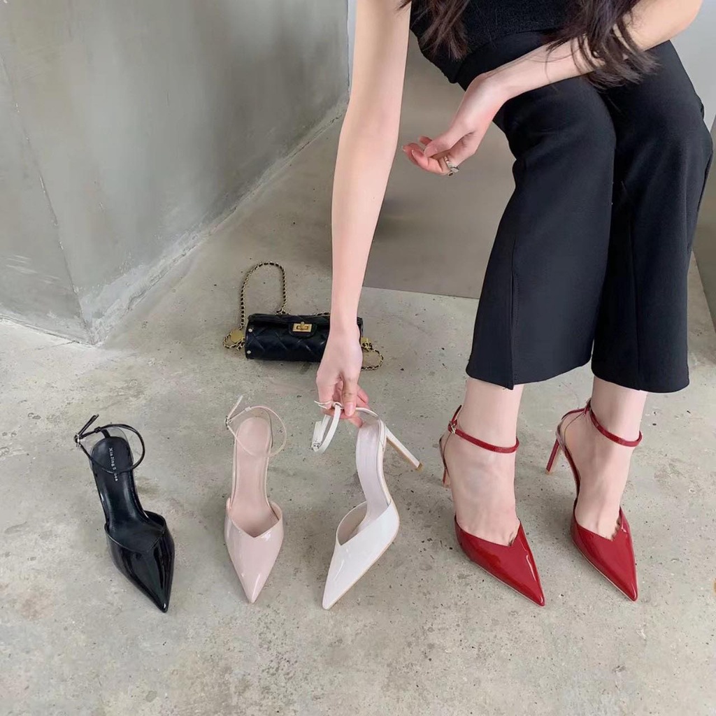 Sandal nữ gót nhọn bít gót trong mẫu 2155-5 - kachihouse