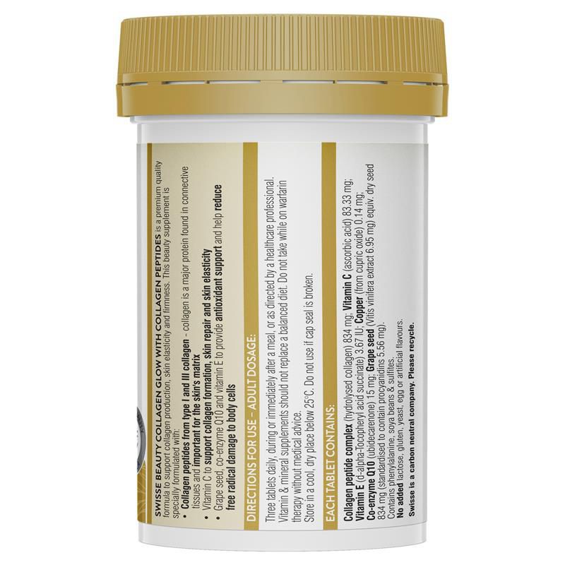 Viên uống đẹp da collagen Swisse Collagen Glow hộp 60 viên của Úc | BigBuy360 - bigbuy360.vn