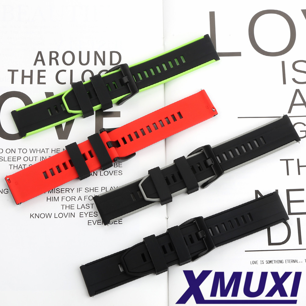 22mm Quick Release Watch Straps Compatible with Samsung Galaxy Watch 46mm/Huawei Watch GT 2/Samsung Gear S3 Classic/Samsung S3 Frontier Silicone Sport Watch Strap for Men Wowen  XMUXI91004