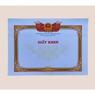 Giấy khen A4 Kích Thước 20,5x29Cm