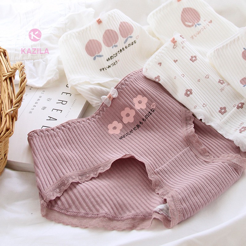 [Mã 12FASHIONSALE1 giảm 10K đơn 50K] Quần lót nữ hình quả đào dễ thương, quần lót cotton xuất Nhật Kazila QLH75 | BigBuy360 - bigbuy360.vn