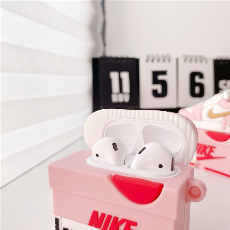 Vỏ bảo vệ hộp sạc tai nghe Airpods 1 2 3 Pro Bluetooth không dây chất liệu silicon mềm hình chiếc giày hoạt hình dễ thương