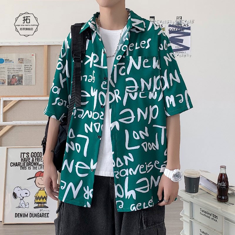 Áo Sơ Mi Tay Ngắn Dáng Rộng In Hoa Thời Trang Đi Biển Mùa Hè Cho Cặp Đôi