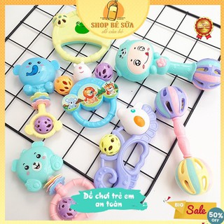 Xúc xắc cho bé 🎍 FREESHIP 🎍 Bộ chơi xúc xắc 7 món cầm tay cho bé an toàn dễ thương