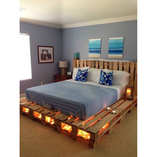 Giường pallet gỗ thông 1m2x2mx10cm