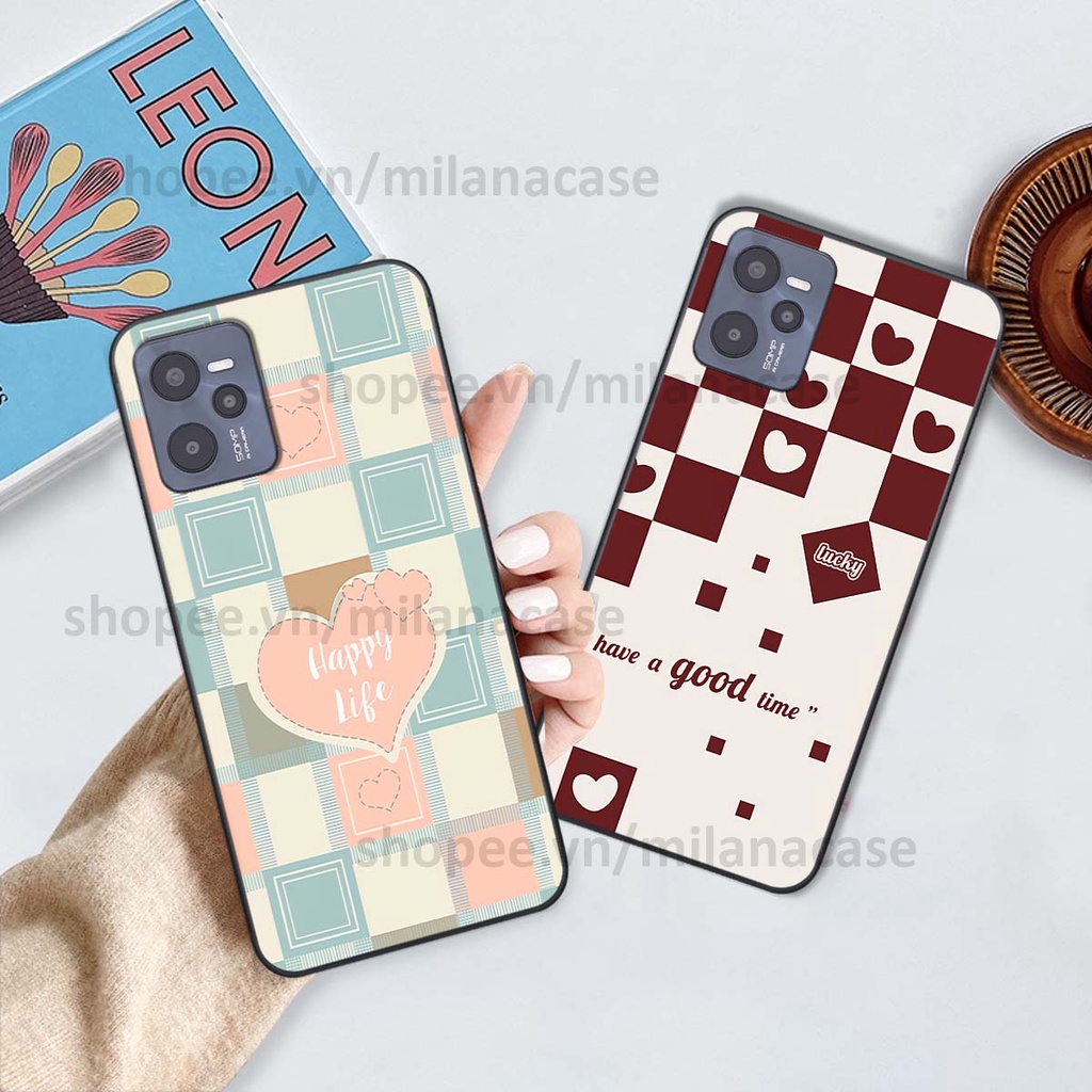 Ốp Realme C35 caro họa tiết nhiều màu sắc siêu đẹp thời trang cá tính
