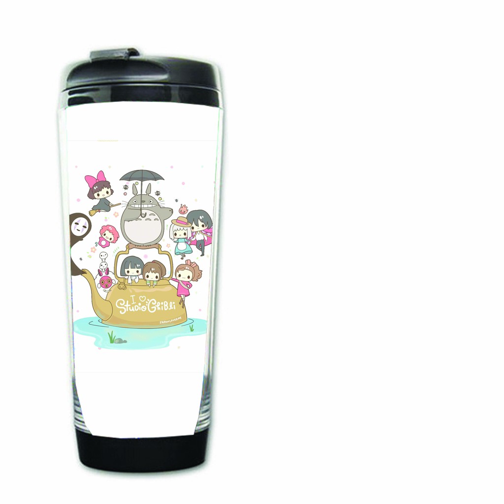 Bình nước in hình Ghibli anime chibi dễ thương tiện lợi