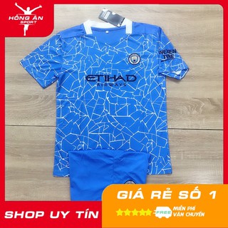 Áo Đá Bóng / Đá Banh Trẻ Em CLB MAN CITY Màu Xanh Mới Nhất