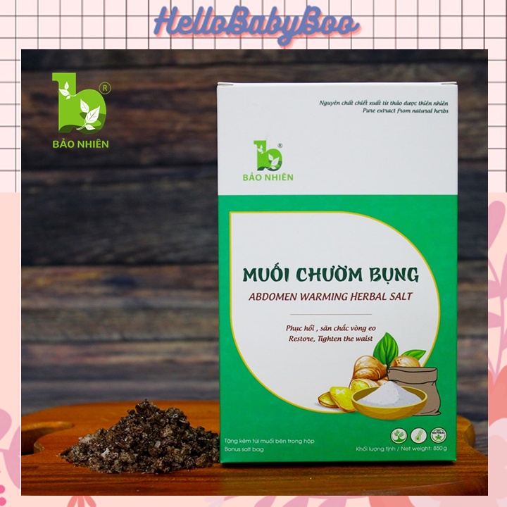 [Bảo Nhiên] Muối Chườm Bụng Cho Mẹ Sau Sinh - Săn Bụng Giảm Eo Mờ Rạn | 850 gram