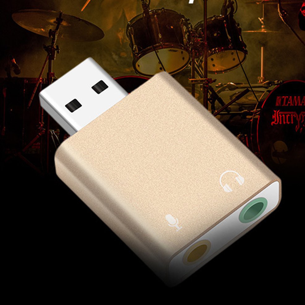 Đầu Chuyển Đổi Thẻ Âm Thanh USB Sang Tai Nghe / Micro USB | BigBuy360 - bigbuy360.vn