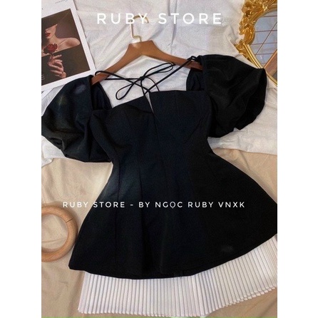 Sét áo peplum tay phòng kèm chân váy bigsize Kim Ngân  50 đến 100kg