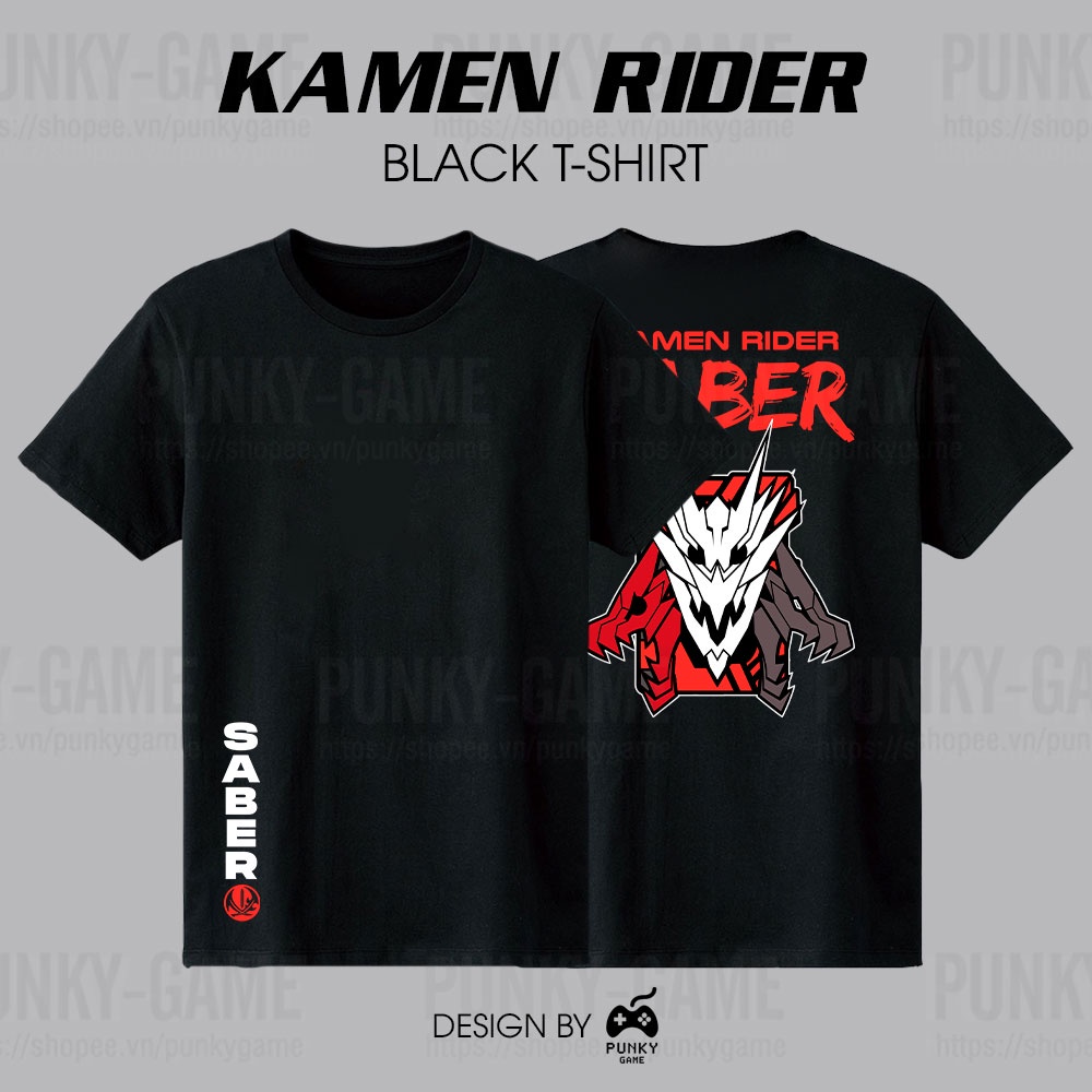Áo thun Kamen Rider SABER Emotional Dragon Black T-Shirt ngắn tay