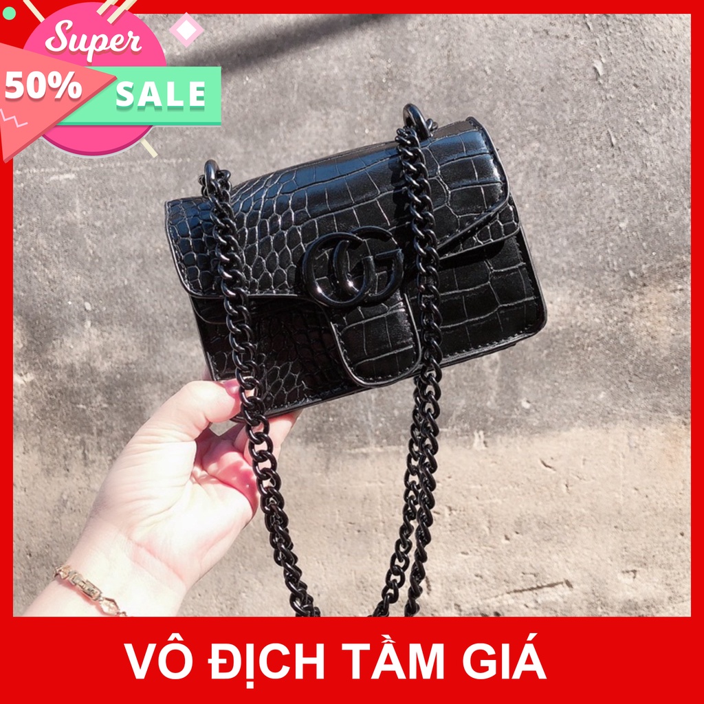 Túi xách mini đeo chéo MGG12 chất da rắn túi xinh da mềm size 16cmx11cm