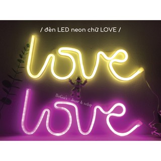 [THANH LÝ] Đèn trang trí Neon led chữ LOVE nhiều hình nhiều màu sắc sáng đẹp [PIN / USB]