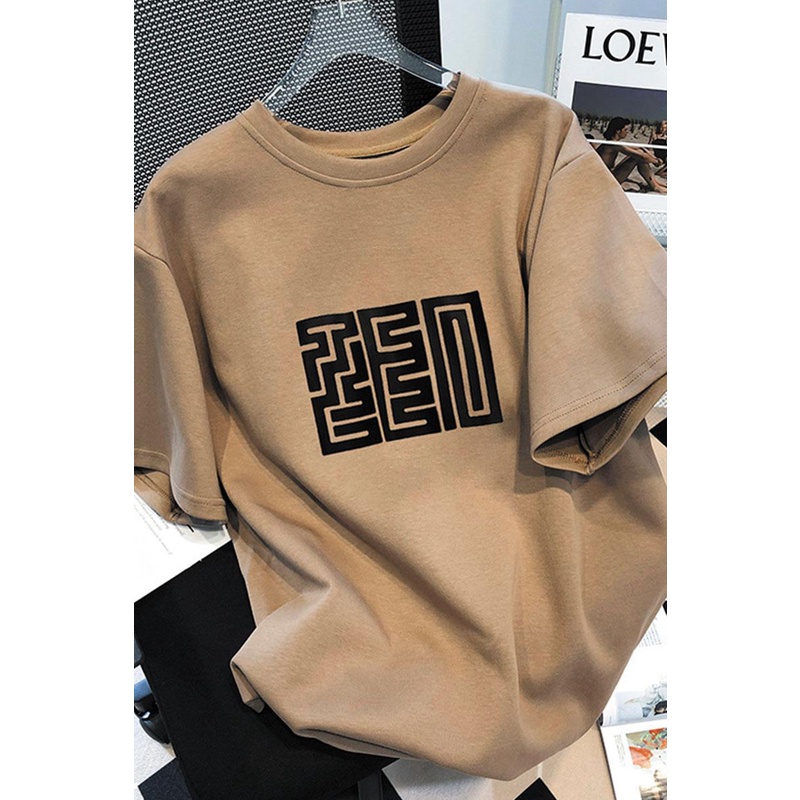 NRVP Áo thun tay ngắn cổ tròn bằng vải cotton 100% thời trang mùa hè dành cho nữ phong cách Hàn Quốc