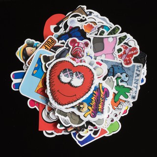 Hình dán sticker, sticker dán cute chủ đề KAWWS  trang trí vali, mũ bảo hiểm, guitar, ukelele, laptop, macbook,…