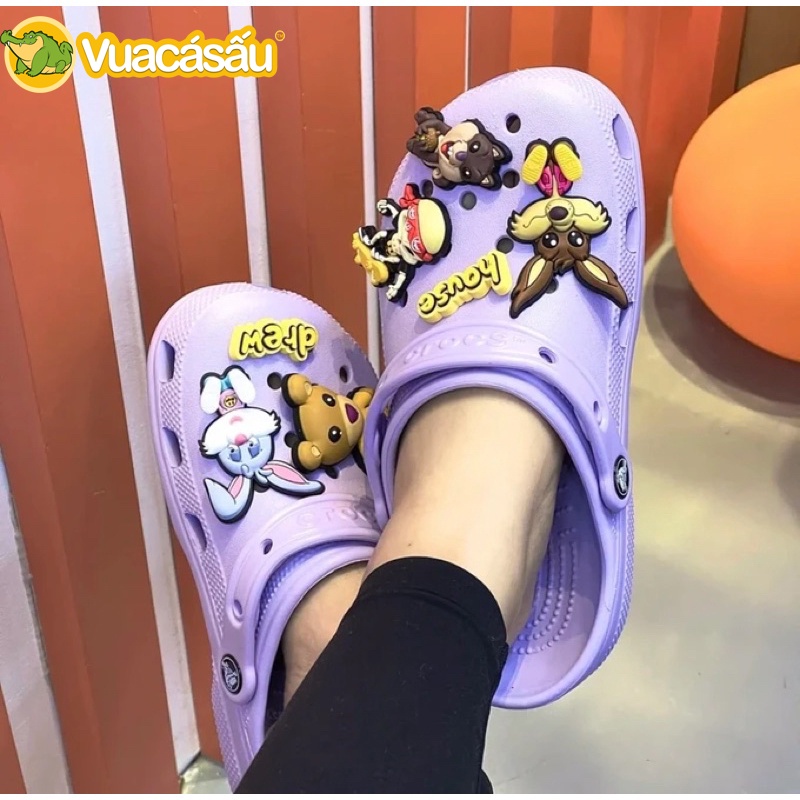 Dép CROCS DREW HOUSE JUSTIN BIEBER + Kèm Bộ STICKER 3D, HOT TREND Siêu ĐẸP, Siêu ĐÁNG YÊU - Vuacasau