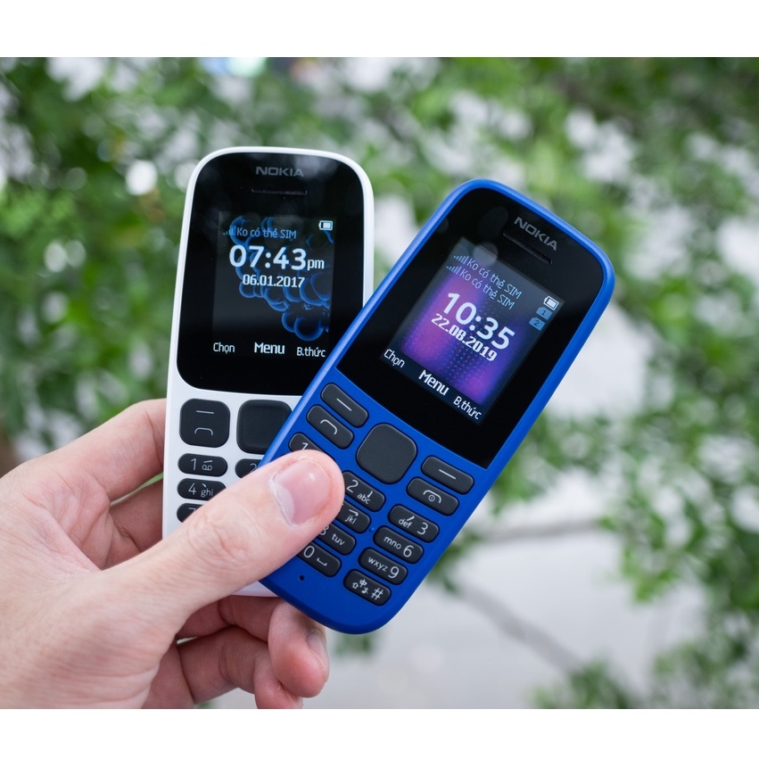 Điện Thoại Nokia 105 Bản 2017, 2019 - 1 Sim or 2 Sim Được Chọn Phụ Kiện Pin Sạc