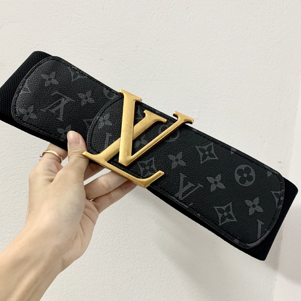 Đai váy bản to L 7.5cm họa tiết caro