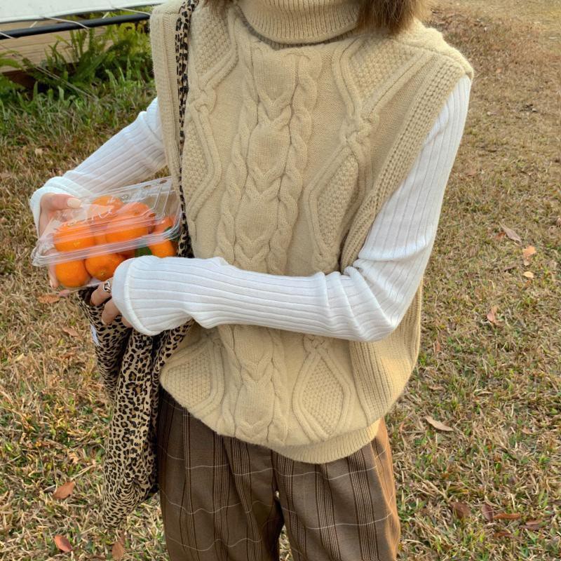 Áo Len Cổ Lọ Không Tay Giữ Ấm Thời Trang Dành Cho Nữ | BigBuy360 - bigbuy360.vn