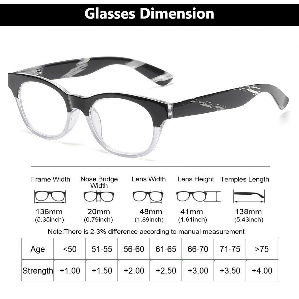 ESPO Kính Đọc Sách Nửa Gọng Tròn Trong Suốt Cho Nam Nữ