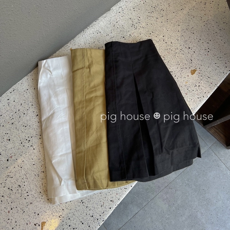 Chân váy vạt chéo lưng thun chất kaki dày dặn có quần trong ( Ảnh thật )
