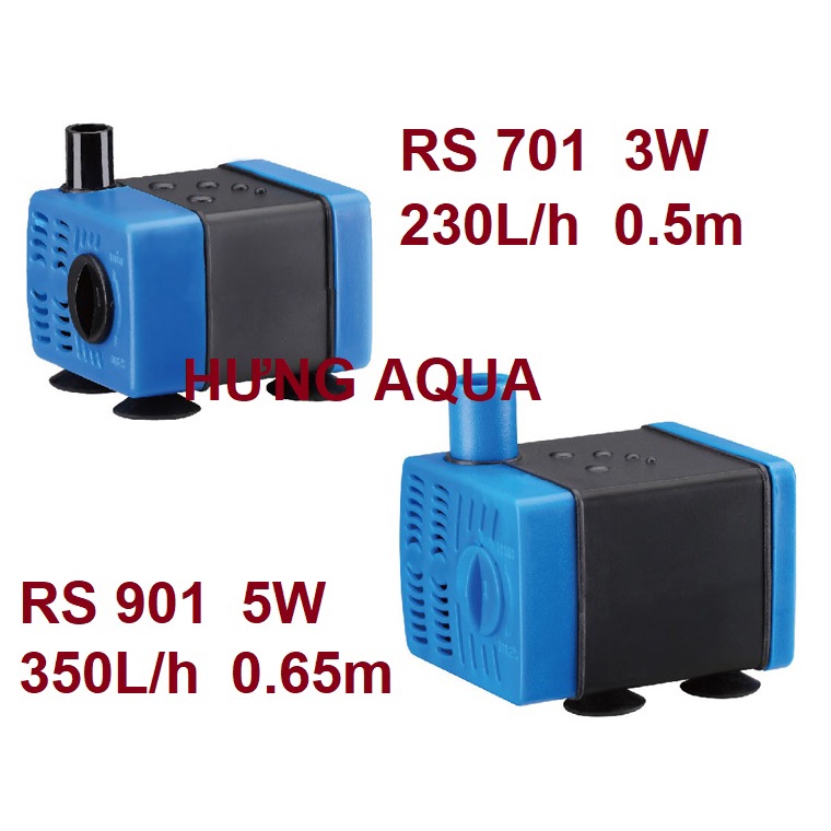 Máy bơm nước bể cá mini, bơm mini RS 701/ RS 901 cho bể cá nhỏ (chính hãng)
