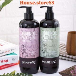 Cặp dầu gội dầu xả mềm mượt và trị gàu delofil 500ml*2