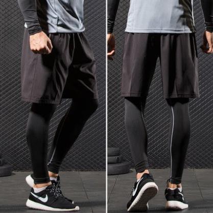 Legging thể thao nam - Quần thể thao PRO COMBAT nhanh khô giữ nhiệt chuyên tập GYM bóng rổ đá banh (màu đen)  ྇