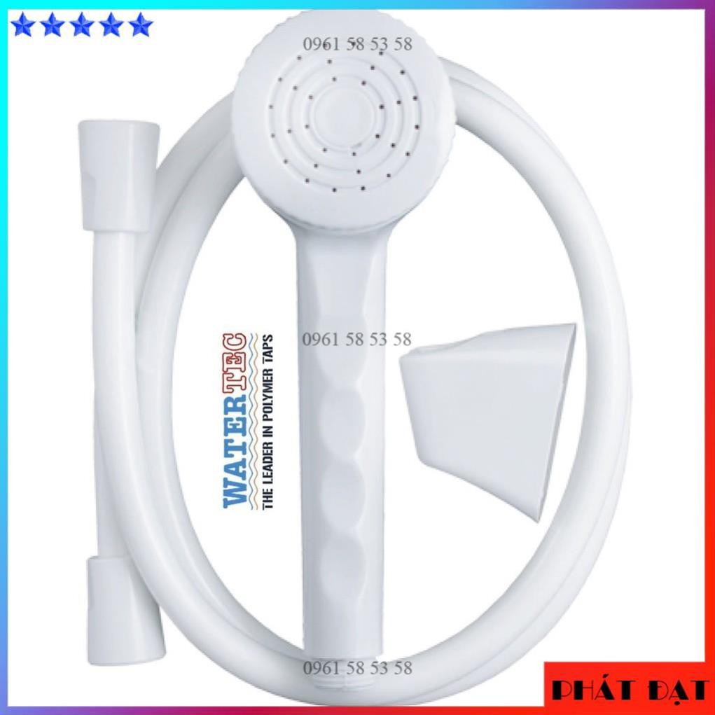 [CHÍNH HÃNG] Bộ vòi sen tắm tăng áp 1,5m nhựa trắng ABS WT-001V WATERTEC MALAYSIA (TĐSG)